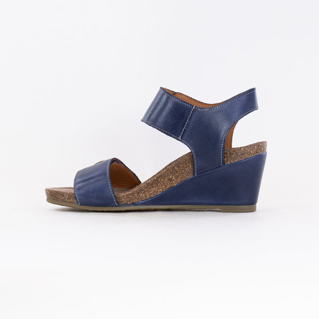 Taos Carousel 3 Wedge Sandal (Women's) - Dark Blue Leather