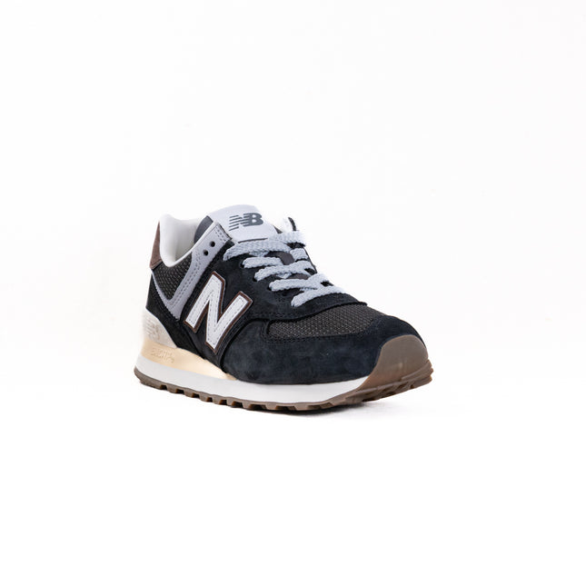 New Balance 574 (UNISEX) - Brown/Dark Silver Metallic
