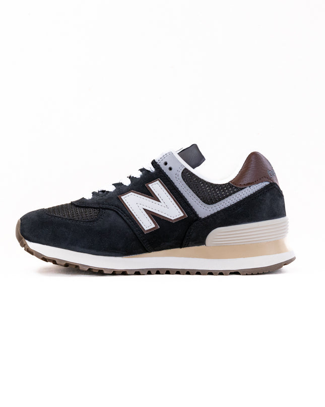 New Balance 574 (UNISEX) - Brown/Dark Silver Metallic