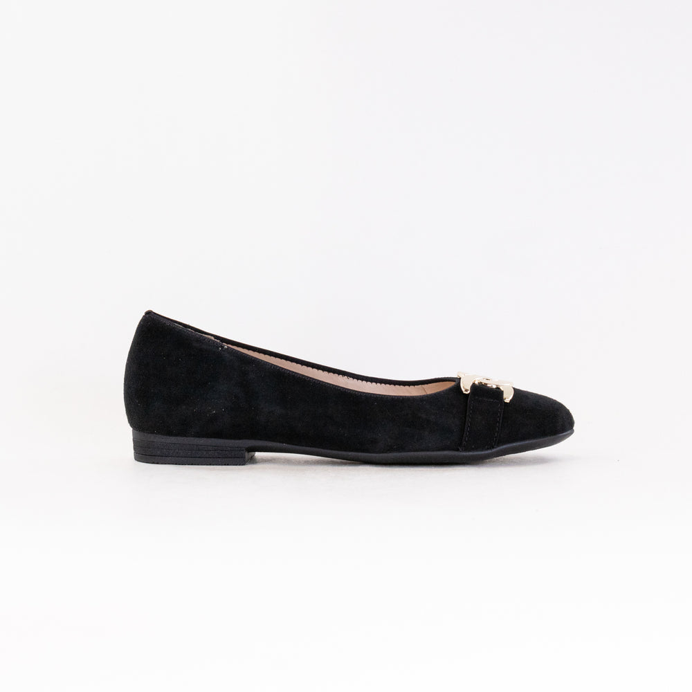 Ara Sky Flat (Women's) - Black Suede