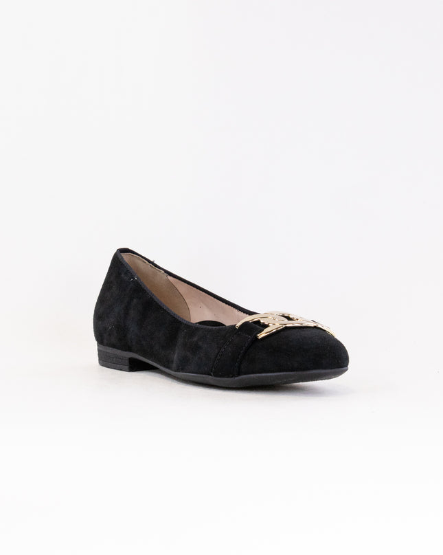 Ara Sky Flat (Women's) - Black Suede
