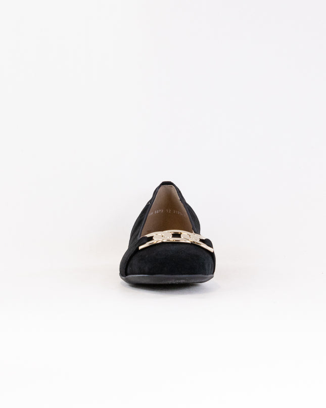Ara Sky Flat (Women's) - Black Suede