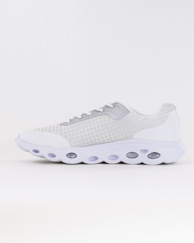 Ara Montclair Memory Foam Lace Up Sneaker (Women's) - White/Silver