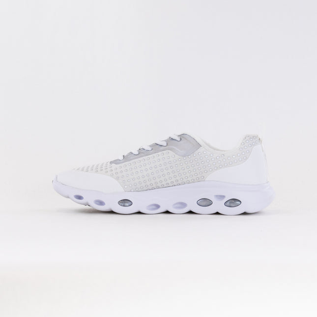 Ara Montclair Memory Foam Lace Up Sneaker (Women's) - White/Silver