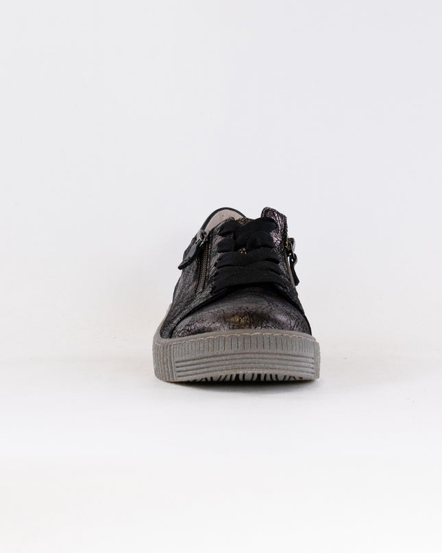 Gabor Zip Sneaker 33.334.37 (Women's) - Black Metallic