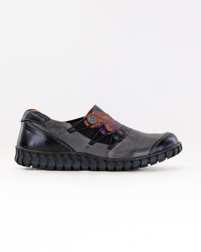 Spring Step Neeta (Women's) - Dark Grey Multi Leather