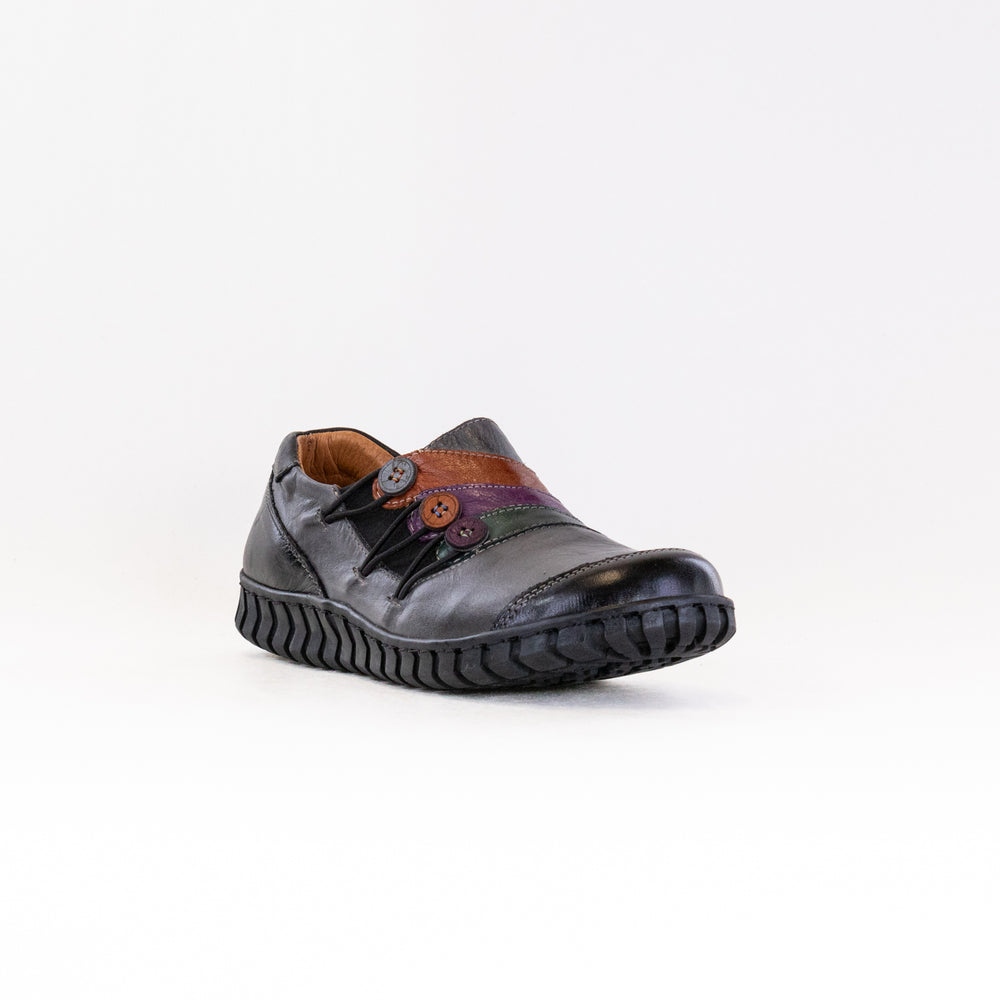 Spring Step Neeta (Women's) - Dark Grey Multi Leather