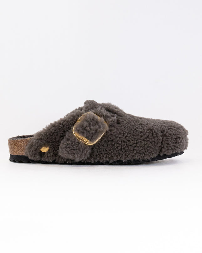 Birkenstock Boston Big Buckle Shearling (Women's) - Concrete Gray