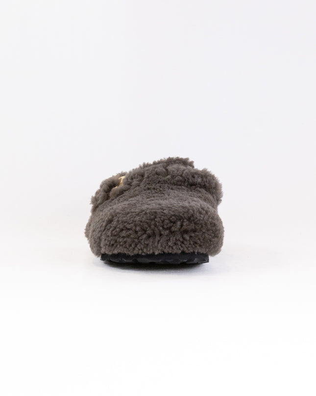 Birkenstock Boston Big Buckle Shearling (Women's) - Concrete Gray