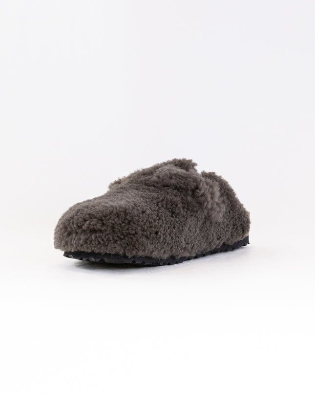 Birkenstock Boston Big Buckle Shearling (Women's) - Concrete Gray