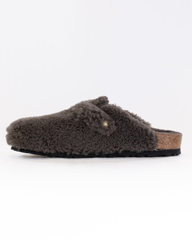Birkenstock Boston Big Buckle Shearling (Women's) - Concrete Gray