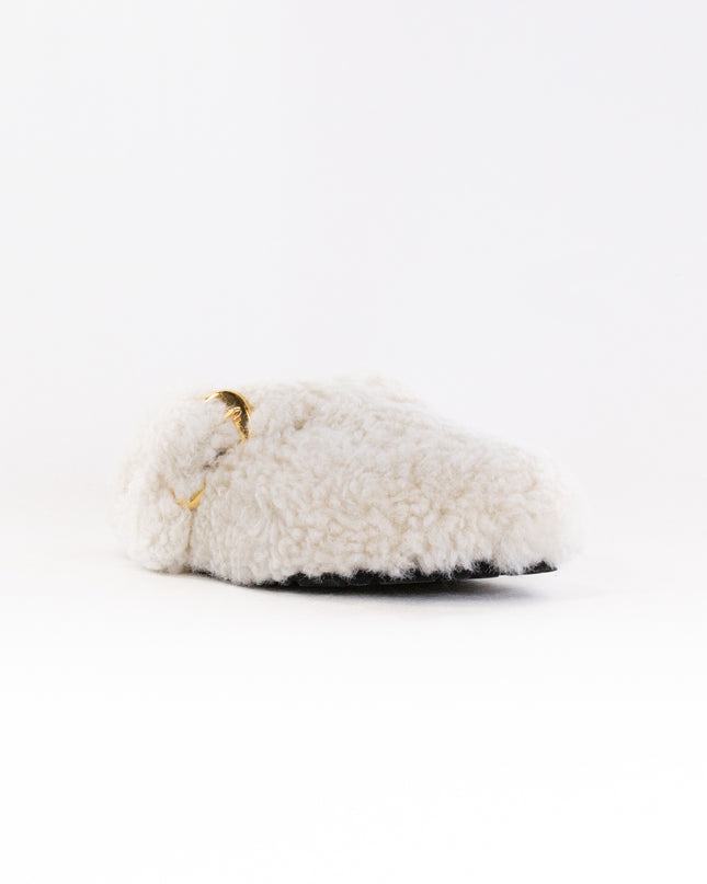 Birkenstock Boston Big Buckle Shearling (Women's) - Teddy Eggshell