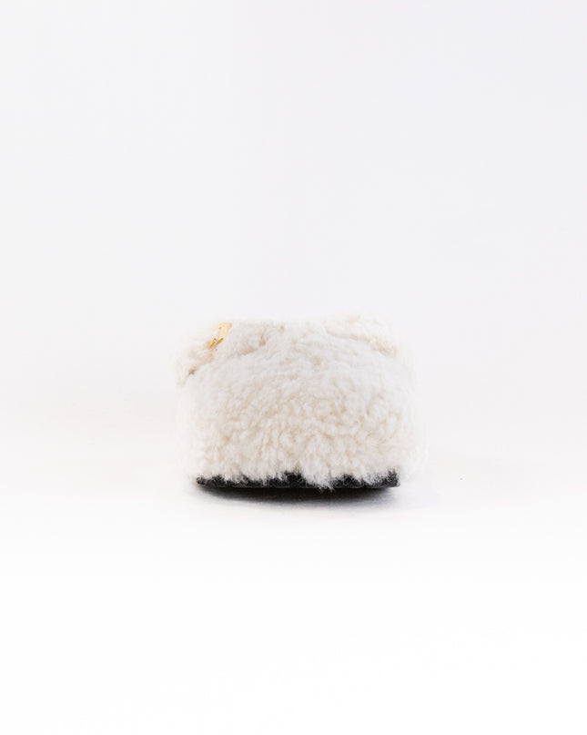 Birkenstock Boston Big Buckle Shearling (Women's) - Teddy Eggshell