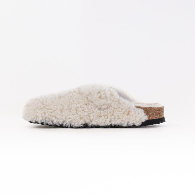 Birkenstock Boston Big Buckle Shearling (Women's) - Teddy Eggshell