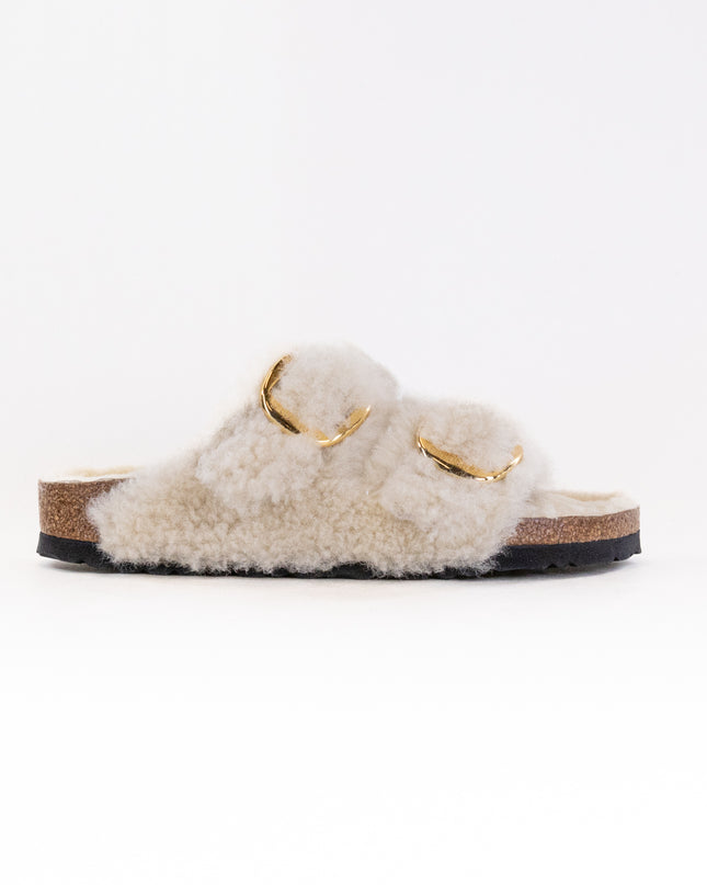 Birkenstock Arizona Big Buckle Shearling (Women's) - Teddy Eggshell