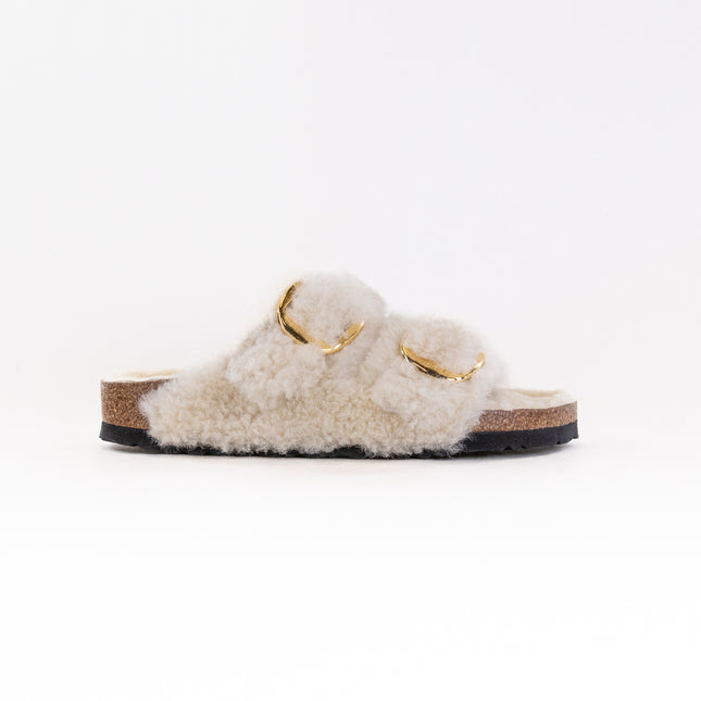 Birkenstock Arizona Big Buckle Shearling (Women's) - Teddy Eggshell