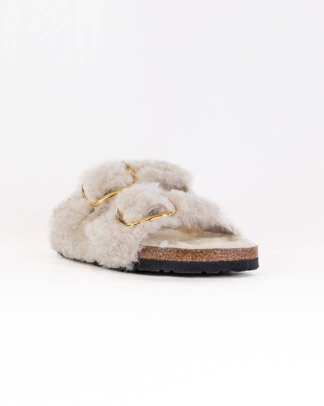 Birkenstock Arizona Big Buckle Shearling (Women's) - Teddy Eggshell