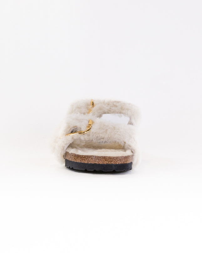 Birkenstock Arizona Big Buckle Shearling (Women's) - Teddy Eggshell