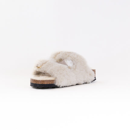 Birkenstock Arizona Big Buckle Shearling (Women's) - Teddy Eggshell