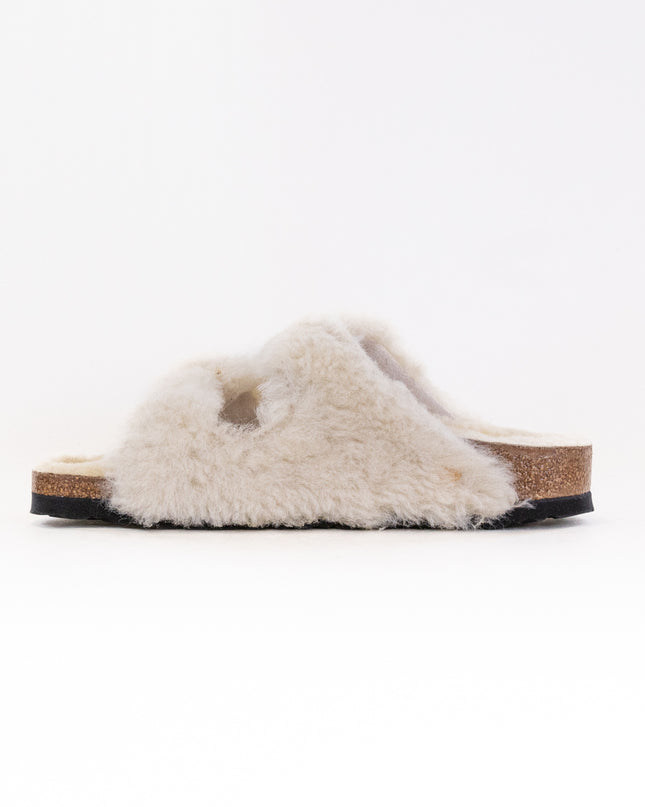 Birkenstock Arizona Big Buckle Shearling (Women's) - Teddy Eggshell