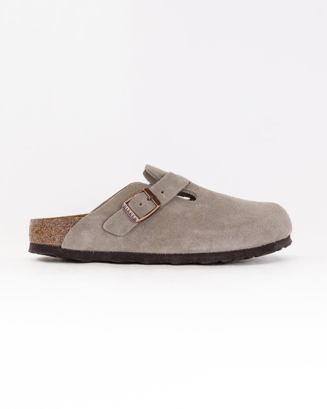 Birkenstock Boston Soft Footbed (Unisex) - Taupe Suede