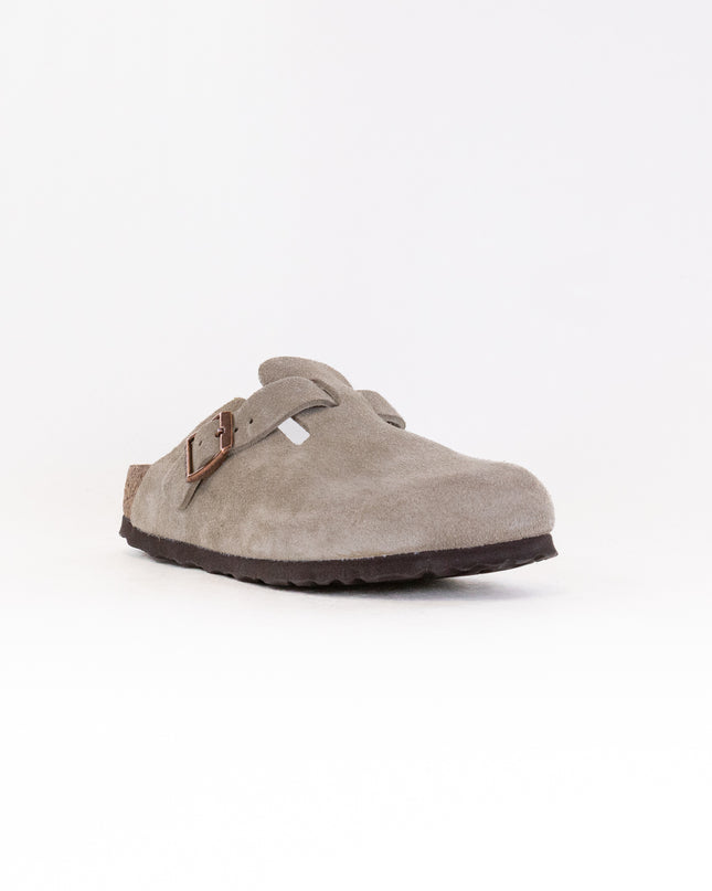 Birkenstock Boston Soft Footbed (Unisex) - Taupe Suede