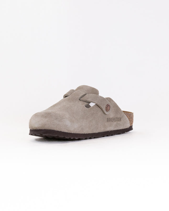 Birkenstock Boston Soft Footbed (Unisex) - Taupe Suede