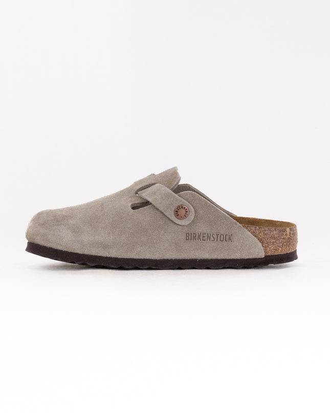 Birkenstock Boston Soft Footbed (Unisex) - Taupe Suede