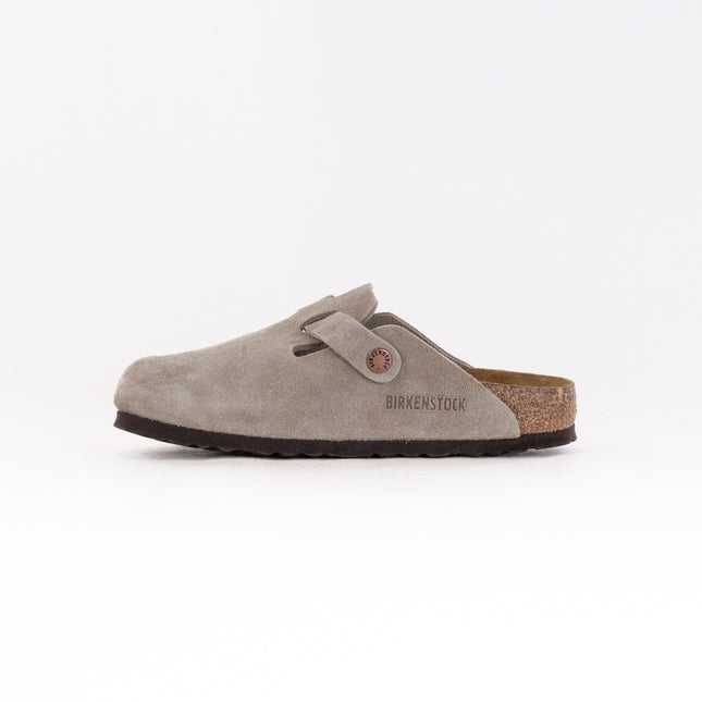 Birkenstock Boston Soft Footbed (Unisex) - Taupe Suede