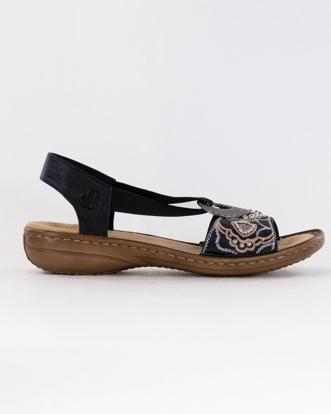 Rieker Regina Sandal (Women's) - Black