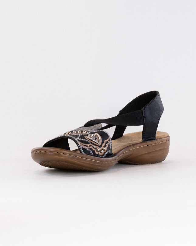 Rieker Regina Sandal (Women's) - Black