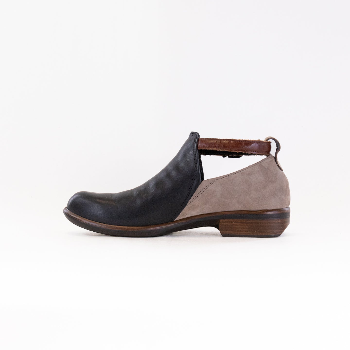 Naot Kamsin (Women's) - Black Raven/Stone Nubuck/Luggage Brown