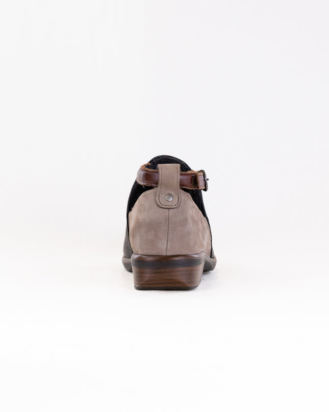 Naot Kamsin (Women's) - Black Raven/Stone Nubuck/Luggage Brown