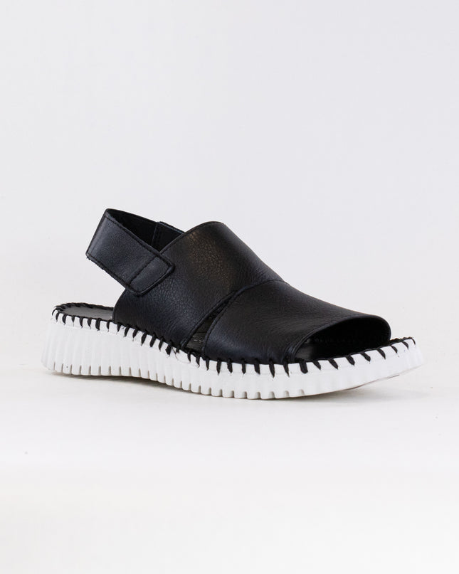 Eric Michael Sola Sandal (Women's) - Black Leather