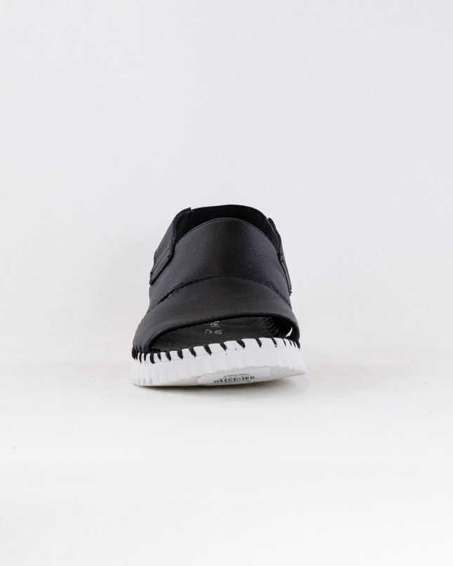 Eric Michael Sola Sandal (Women's) - Black Leather