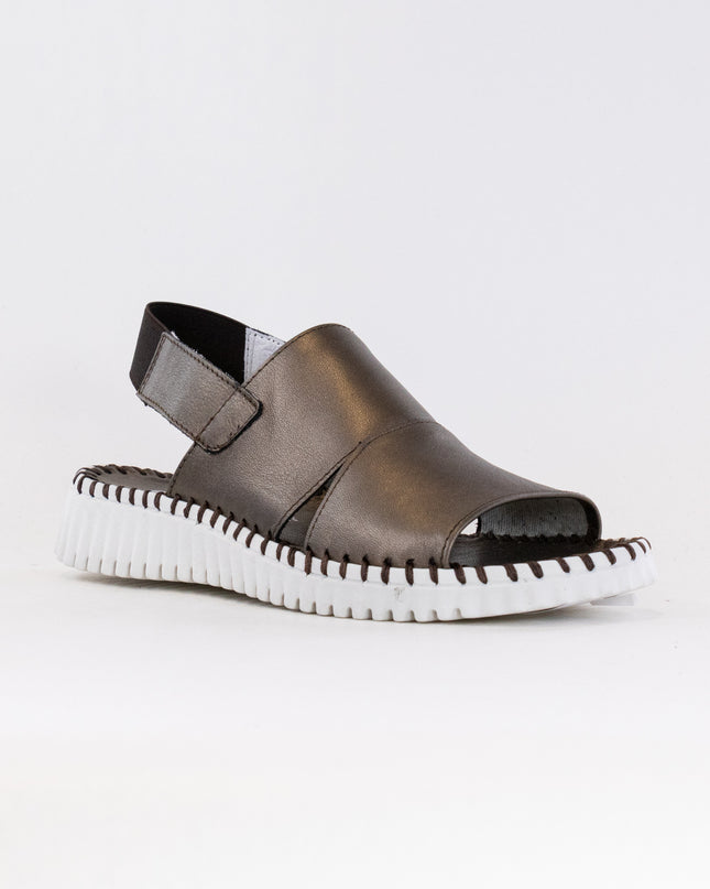 Eric Michael Sola Sandal (Women's) - Pewter Leather