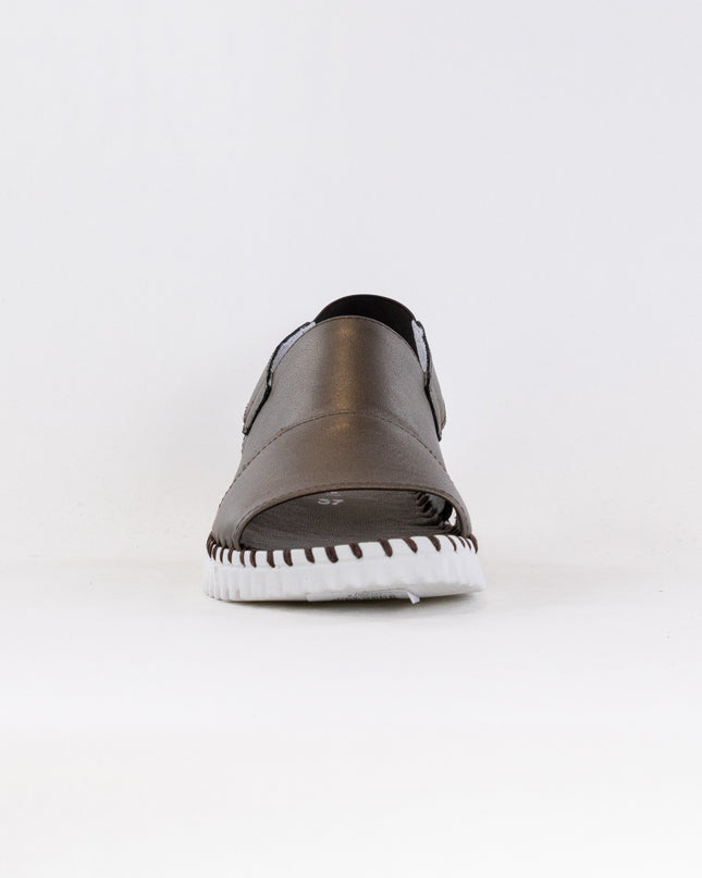 Eric Michael Sola Sandal (Women's) - Pewter Leather