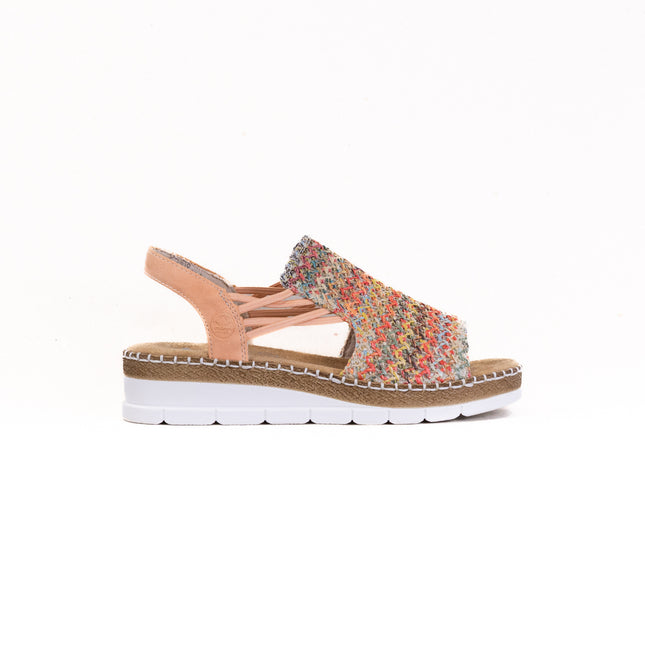 Rieker Regina V1241 (Women's) - Multi/Apricot
