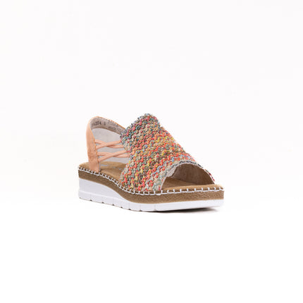 Rieker Regina V1241 (Women's) - Multi/Apricot