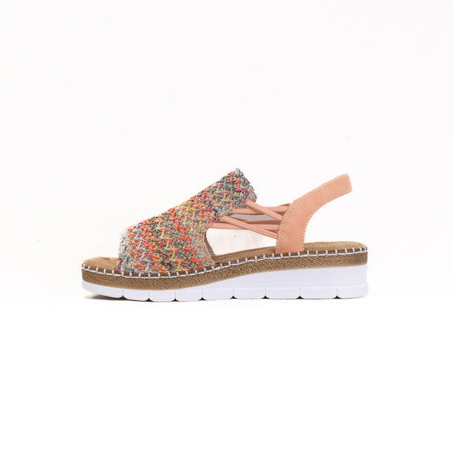 Rieker Regina V1241 (Women's) - Multi/Apricot