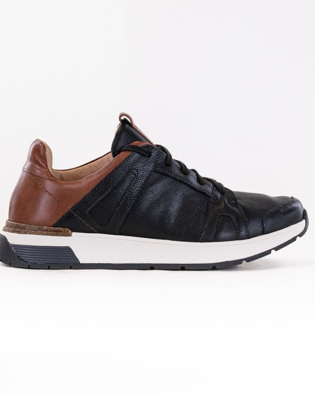 Naot Magnify (Men's) Soft Black Leather Chestnut
