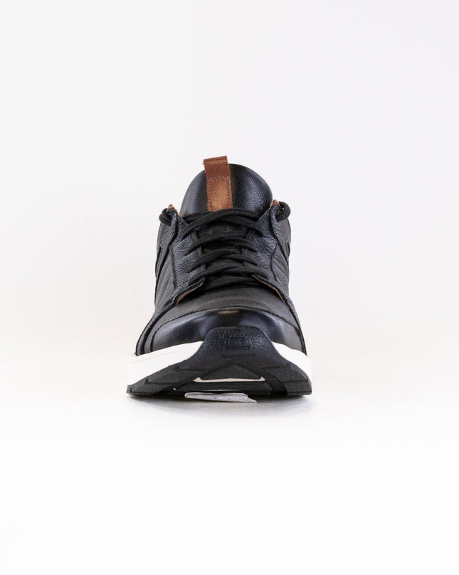 Naot Magnify (Men's) Soft Black Leather Chestnut