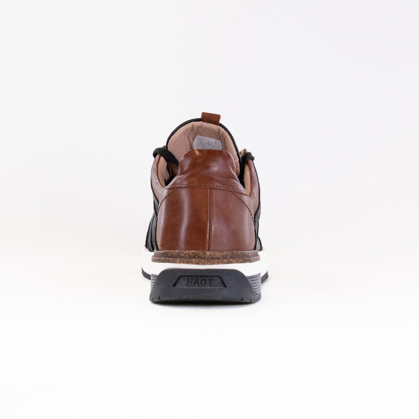 Naot Magnify (Men's) Soft Black Leather Chestnut