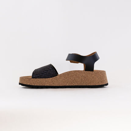 Birkenstock-Papillo Glenda (Women's) - Black Raffia Leather