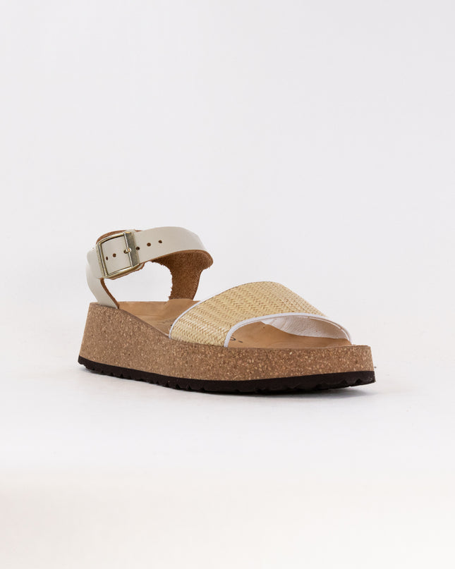 Birkenstock-Papillo Glenda (Women's) - Natural White Raffia Leather