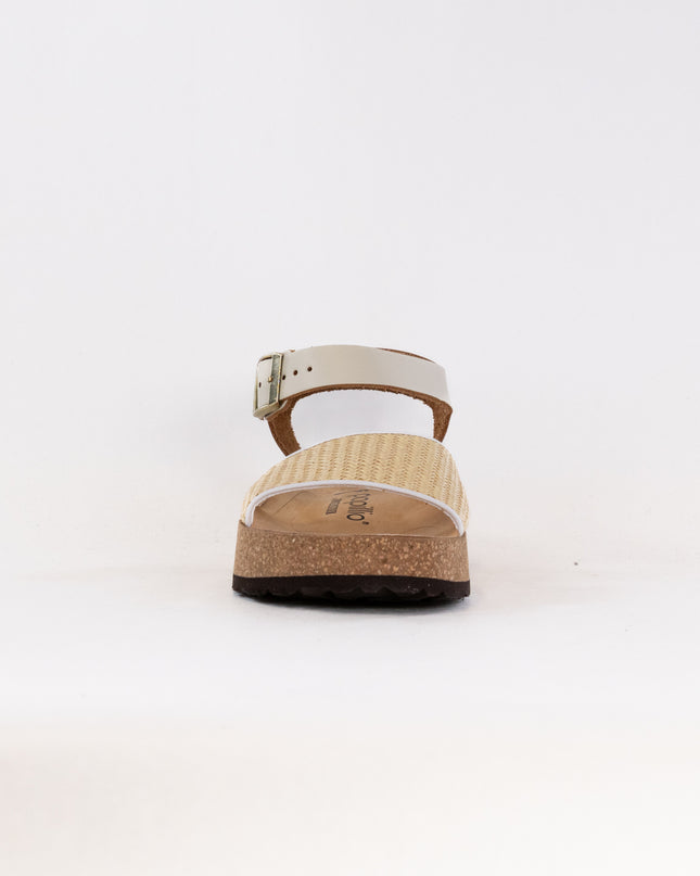 Birkenstock-Papillo Glenda (Women's) - Natural White Raffia Leather