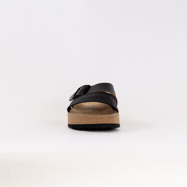 Birkenstock-Papillo Almina (Women's) - Black Raffia Leather