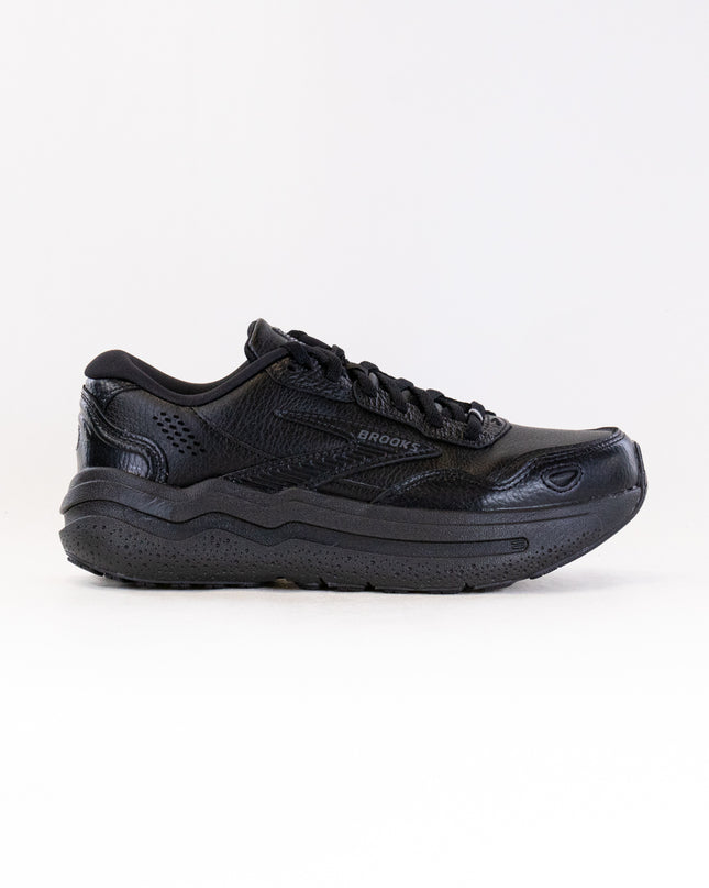 Brooks Ghost Max Leather (Men's) - Black/Black