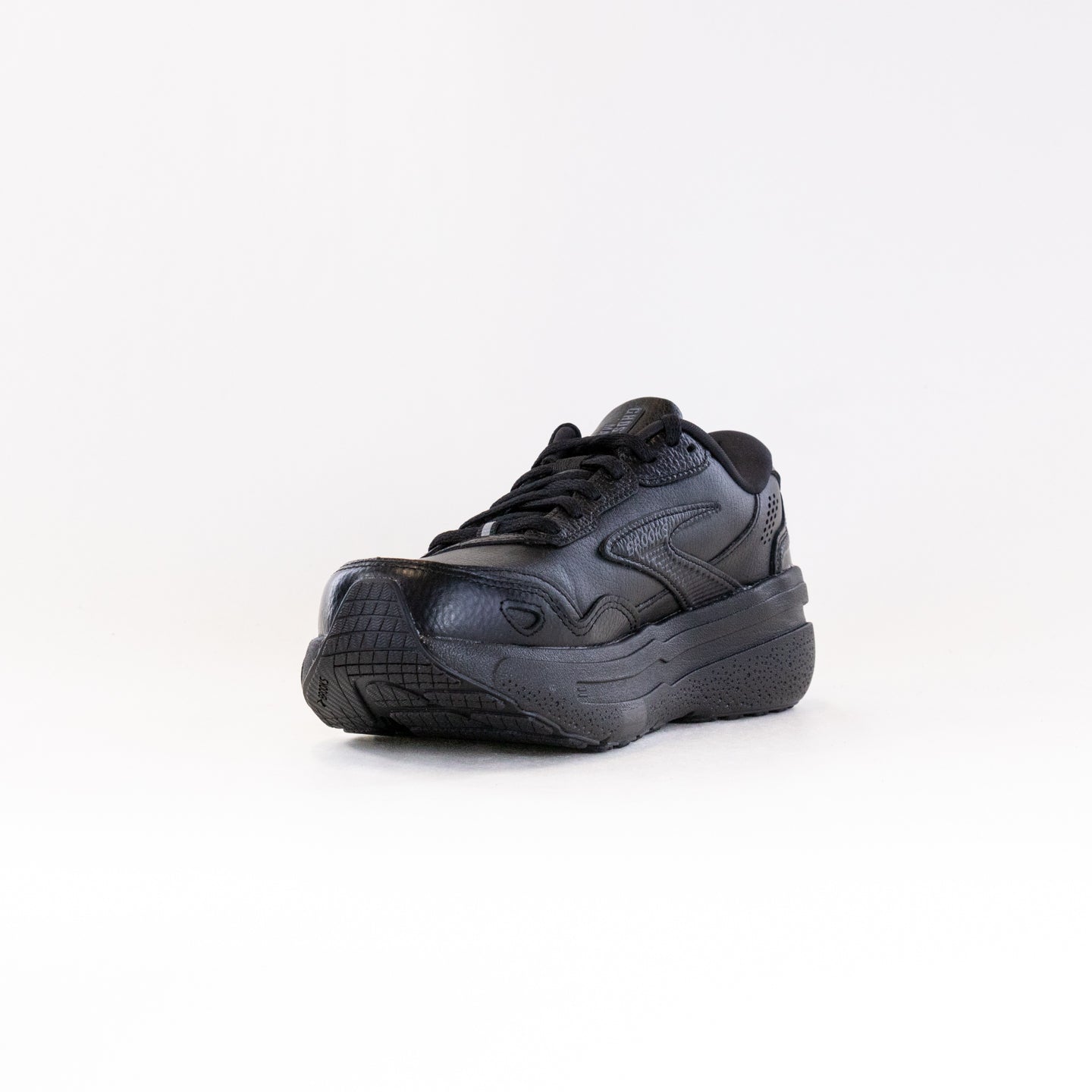 Brooks Ghost Max Leather (Men's) - Black/Black