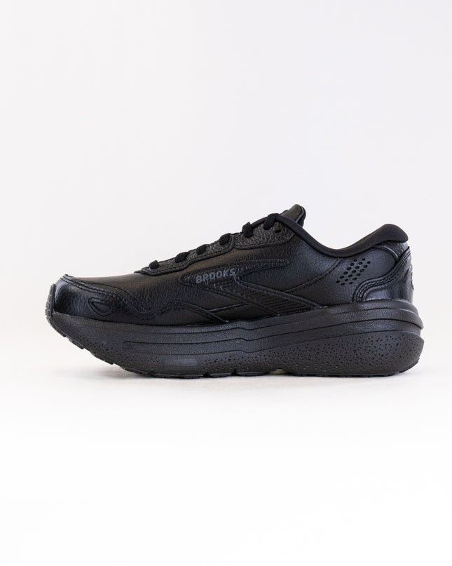 Brooks Ghost Max Leather (Women's) - Black/Black